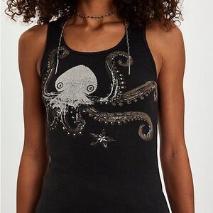 Ragabond Studios Nocturne octopus black tank top size small